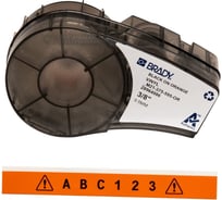 Лента 9.53мм/6.4м винил, черный на оранжевом Brady M21-375-595-OR brd142809