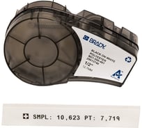 Лента 12.7мм/6.4м, полиэстер, черный на белом Brady M21-500-461 brd110932