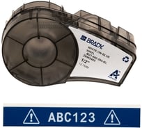 Лента 12.7мм/6.4м винил, белый на синем Brady M21-500-595-BL brd142798