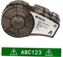 Лента 12.7мм/6.4м винил, белый на зеленом Brady M21-500-595-GN brd142805