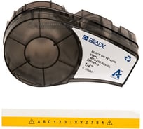 Лента 6.35мм/6.4м винил, черный на желтом Brady M21-250-595-YL brd139745