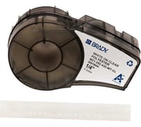 Лента 6.35 мм/6.4 м, полиэстер, белый на прозрачном Brady M21-250-430-WT-CL brd139746