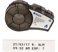 Лента 19.05мм/6.4м, полипропилен, черный на белом Brady M21-750-7425 brd121016