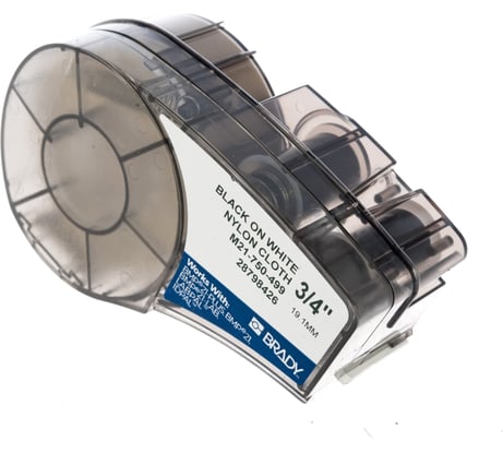 Лента 19.05мм/4.87м, нейлон, черный на белом Brady M21-750-499 brd110895
