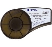 Трубка термоусадочная  6 мм/2.10м, черный на белом Brady M21-125-C-342 brd110923