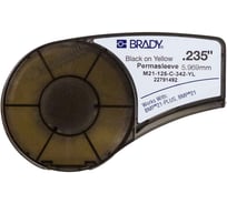 Трубка термоусадочная 6.00мм/2.10м, черный на желтом Brady M21-125-C-342 -YL brd139750