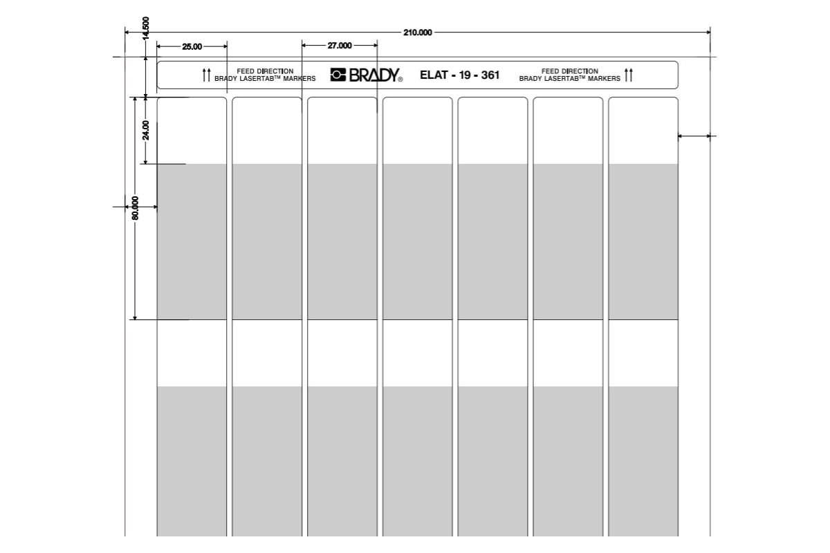 Этикетки для лазерного принтера ELAT-19-361 BRADY brd29857 - выгодная ...