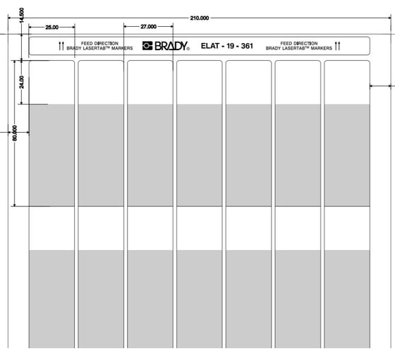 Этикетки для лазерного принтера ELAT-19-361 BRADY brd29857 - выгодная ...