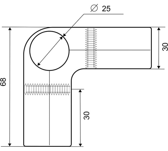 Соединитель 3-х труб Palladium угловой JF-16 BH CP 115814