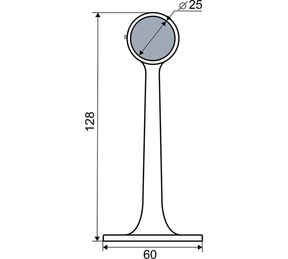 Крепление трубы к стене Palladium торцевое, усиленное JF-50 CP BH 115846