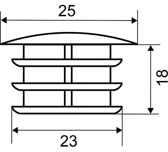 Заглушка Palladium пластиковая, для трубы 25 мм JF-42 BH 115839