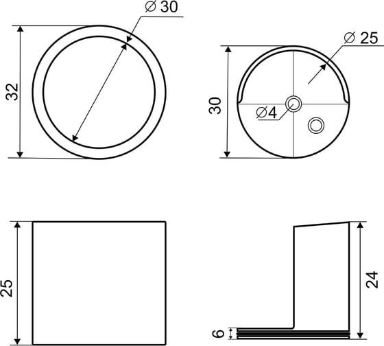 Фланец со скрытым крепежом Palladium JF-06 BH CP 115804