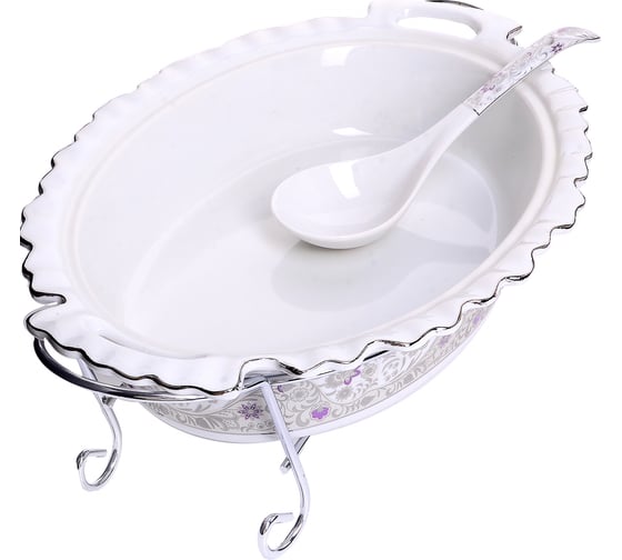 Мармит керамический 2.5л со свечкой LORAINE 30660