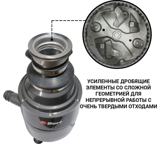 Измельчитель пищевых отходов BORT Ultimate 1500 93417531