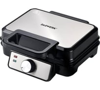 Электровафельница антипригарная для венских бельгийских вафель DASWERK Wm-6 2 вафли, 1200 Вт 455653