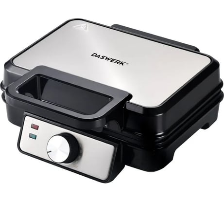 Электровафельница антипригарная для венских бельгийских вафель DASWERK Wm-6 2 вафли, 1200 Вт 455653