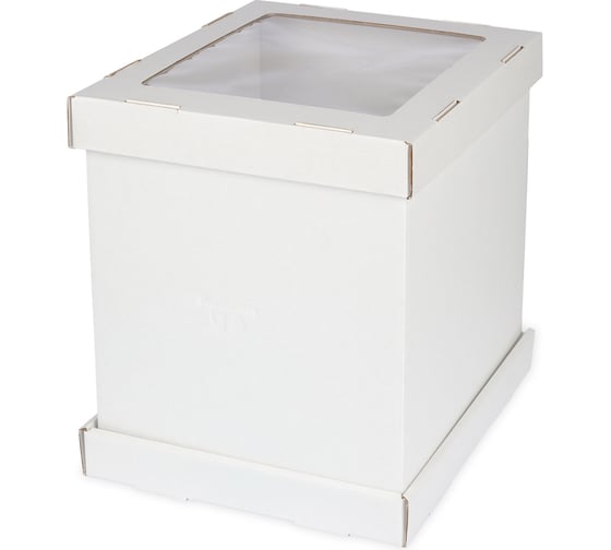 Кондитерская коробка для торта S-CHIEF с окном 28x28x20 см BFC-003 726034