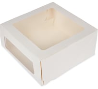 Кондитерская коробка для торта S-CHIEF с двумя окнами 26x26x10 см BFC-012 726042