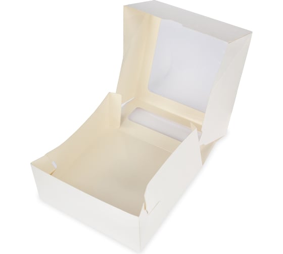 Кондитерская коробка для торта S-CHIEF с двумя окнами 26x26x10 см BFC-012 726042