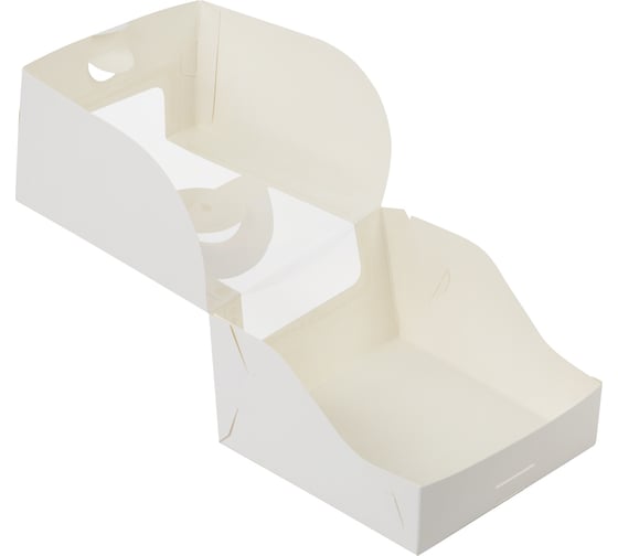 Коробка для мини-торта S-CHIEF 14x14x8 см CBC-012 Белоснежная 752559