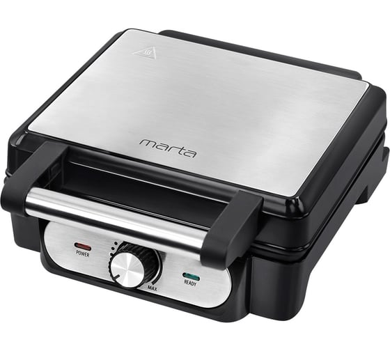 Вафельница MARTA MT-SM1740A черный/сталь 41734
