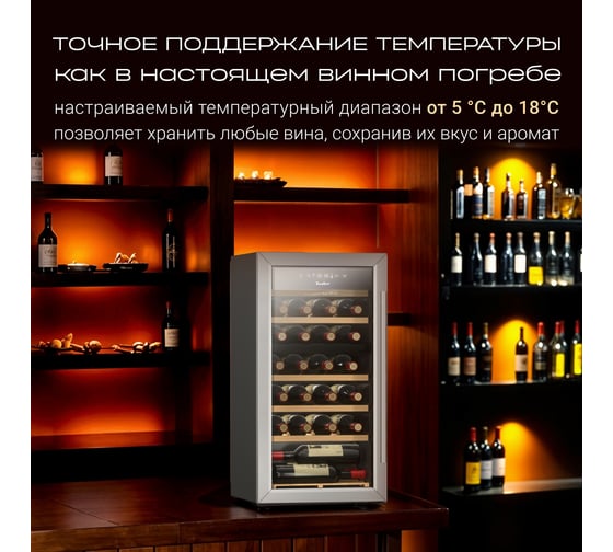 Винный шкаф TESLER CWC-300 LEFT DOOR 00000203044
