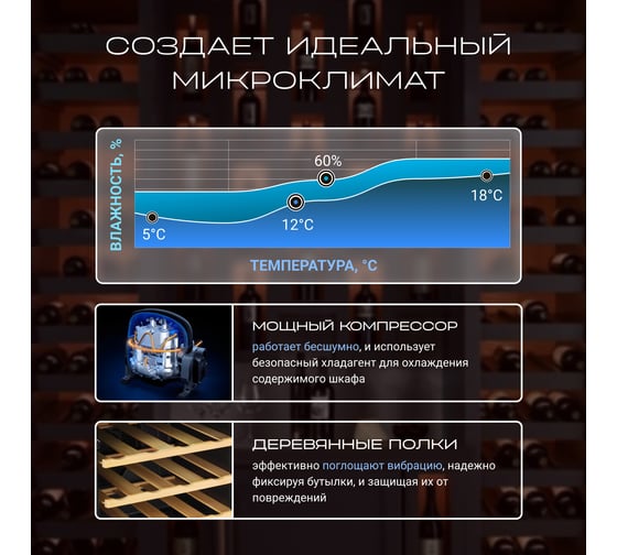Винный шкаф TESLER CWC-400 00000203046