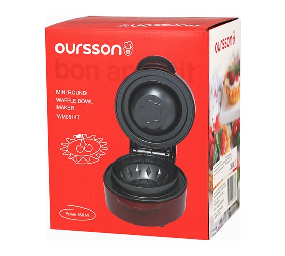 Мини-вафельница электрическая для кексов OURSSON (оранжевый) WM0511T/OR