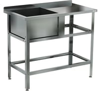 Ванна Kobor моечная односекционная с рабочей поверхностью сварная КОБОР ВМСБР/1-100/53/430 Л/П 4583