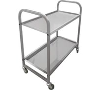 Тележка сервировочная Luxstahl нержавеющая сталь 2 уровня мко748