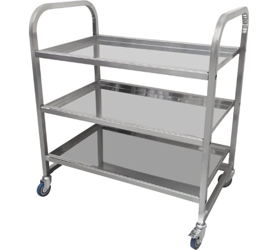 Тележка сервировочная Luxstahl нержавеющая сталь 3 уровня мко790 1