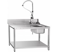 Стол предмоечный Abat СПМП-7-4 с душем, нержавеющая сталь, 21000808424 аналог мко1204 чу327