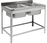 Ванна моечная цельнотянутая двухсекционная Kobor ВМЦ/2-140/70/430 4613