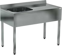 Ванна моечная цельнотянутая односекционная с рабочей поверхностью Kobor ВМЦФР/1-120/70 Л/П 4630