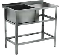 Ванна моечная односекционная сварная Kobor с рабочей поверхностью ВМСБР/1-120/63/430 Л/П 4585