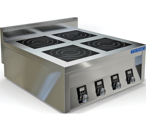 Плита 4-конфорочная плоская ООО ПФ "ТЕХНО-ТТ" мощность 4х3,5 кВт, борт высотой 100мм, питание 380В ИПП-410134 1