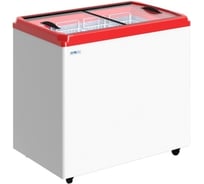 Ларь морозильный ITALFROST ЛВН CF300FQ, прямые стекла,4 корзины, корпус белый, серая корона З0000300072 ЛВН 300 ПQ R290
