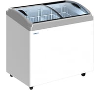 Ларь морозильный ITALFROST ЛВН CF300CQ, гнутые стекла, 4 корзины,корпус белый, серая корона З0000302983 ЛВН 300 ГQ R290