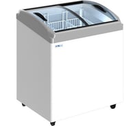 Ларь морозильный ITALFROST ЛВН CF200CQ, гнутые стекла, 3 корзины, корпус белый, серая корона З0000302982 ЛВН 200 ГQ R290