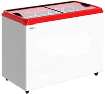 Ларь морозильный ITALFROST ЛВН CF400FQ, прямые стекла, 5 корзины, корпус белый, серая корона З0000300073 ЛВН 400 ПQ R290