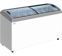 Ларь морозильный ITALFROST ЛВН CF600CQ, гнутые стекла, 7 корзины,корпус белый, серая корона З0000302986 ЛВН 600 ГQ R290