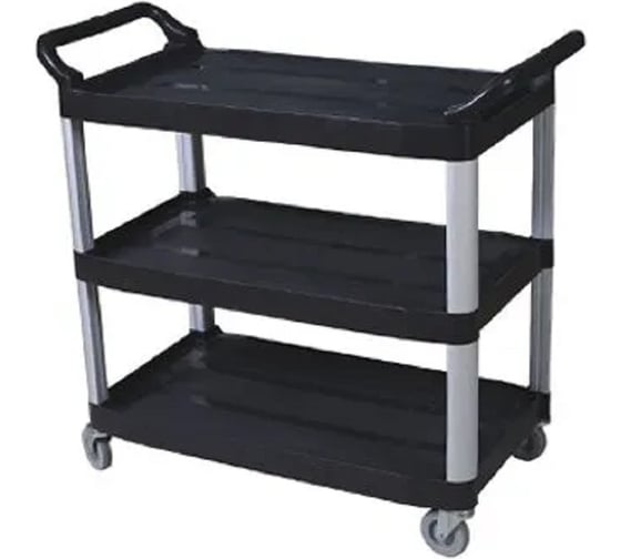 Тележка для подносов (сервировочная) 3-х ярусная 103х51х96см, цвет серый без корзин ACG 1005411 1