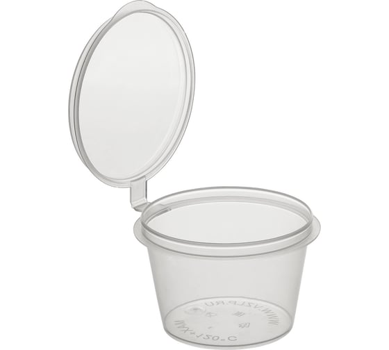 Соусник одноразовый ОФИСМАГ 30мл Стандарт с верхней крышкой прозрачный, комплект 1920 шт., ШК6282 609236 1