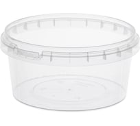 Банка с крышкой ОФИСМАГ 500мл пластиковая под пресервы с контрольным замком, диаметр 122мм, комплект 225 шт., ШК5865 609216