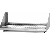 Полка для сушки посуды Mecon ПСП - 1000x300x180 Base, цинк, сетка для стаканов (с поддоном) ПСП-B1003018с-п