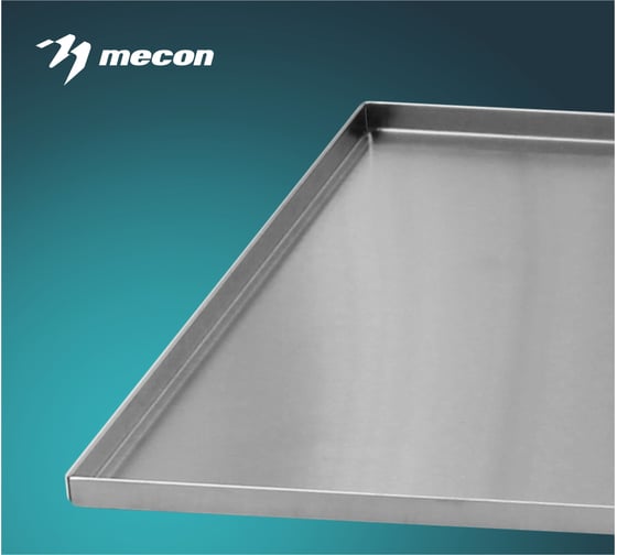 Полка для сушки посуды Mecon ПСПн - 1000x300x180 Norma Inox, нержавеющая сталь, сетка для стаканов (с поддоном) ПСП-NIn1003018с-п