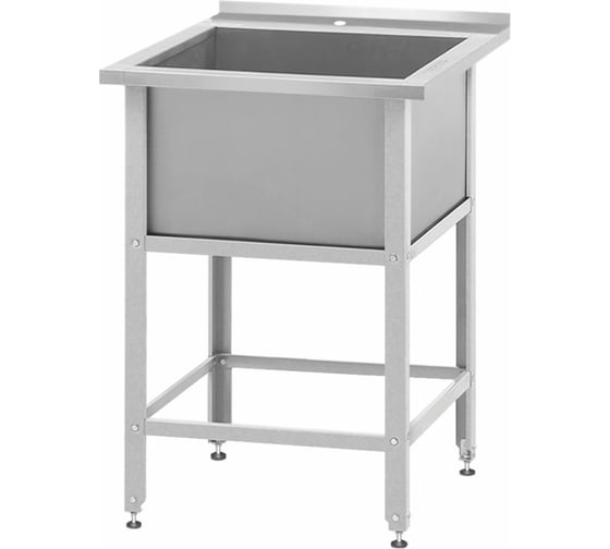 Ванна моечная Mecon ВМСб - 700 Base (полка с отверстием, борт) ВМС-1B70-пб-1о