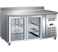Стол холодильный COOLEQ GN2200TNG БОРТИК СТЕКЛЯННАЯ ДВЕРЬ C2681