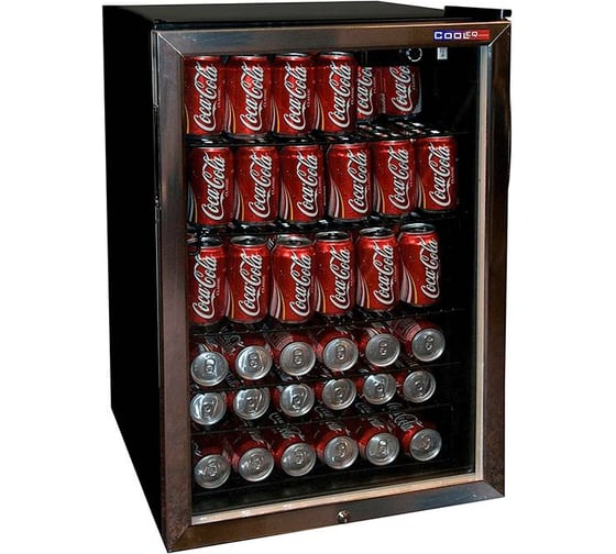 Шкаф холодильный со стеклом COOLEQ TBC-145 черный B8507 1