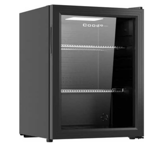 Шкаф холодильный со стеклом COOLEQ TBC-65N черный G0825 1